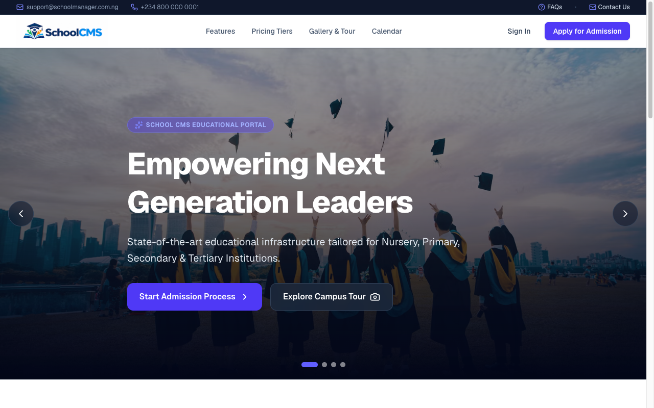School CMS - Educational Management Platform